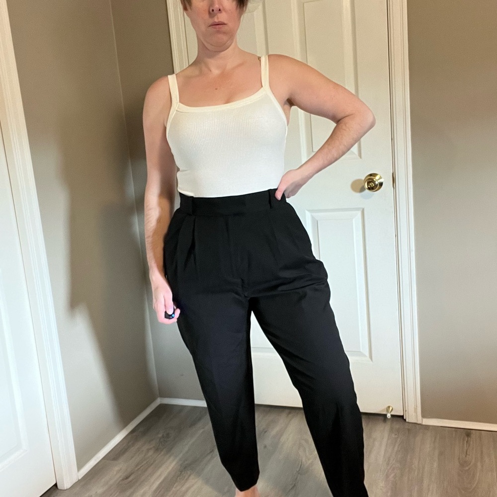 H&M Black High-Waisted Trousers